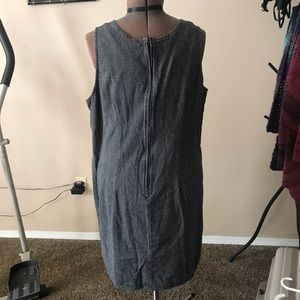 Sz 24 faded glory zip back gray print dress